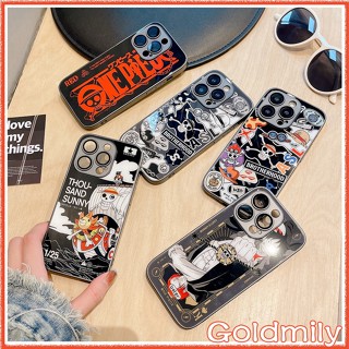 🔥 เคสไอโฟน11วันพีชลูฟี่ ฟิล์มกระจกเลนส์ เคส iPhone 13 Pro Max กระจกแข็งฝาครอบกล้องป้องกัน สำหรับ iPhone 12 Pro Max 14 13 iPhone 11 เคสไอโฟน14พลัส เคสไอโฟน13Promax iPhone 14 Plus One Piece Luffy Case