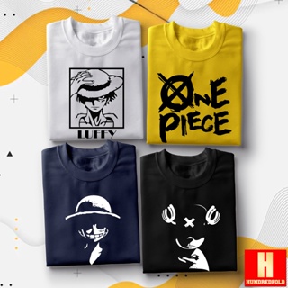 One Piece Tshirt อะนิเมะเสื้อลูฟี่เสื้อสับ Unisex สําหรับผู้ชายและผู้หญิงหมวกฟางเสื้อยืด| ร้อยเ .ZD_17