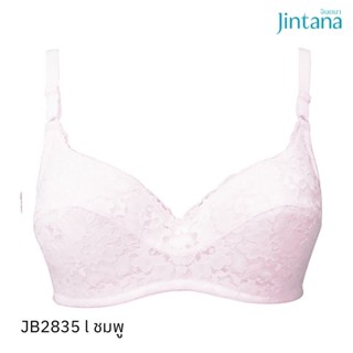 Jintana เสื้อชั้นใน (เสริมโครง) รุ่น Basic Bra รหัส JB2835 สีชมพู