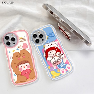 Compatible With Samsung Galaxy A10 A10S A11 A12 A13 A14 A21S A51 4G 5G เคสซัมซุง สำหรับ Case Cartoon Cute Girl With Free Holder เคส เคสโทรศัพท์ เคสมือถือ Full Back Cover Soft Cases Shockproof Casing Protective Shell