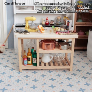 &lt;Cardflower&gt; 1:12 Dollhouse Table W/Hook Up Multilayer Cooking Storage Table Kitchen Decor On Sale