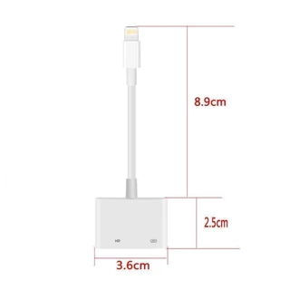 ❤️พร้อมส่ง🍎phone To HDMI Adaptor ios Digital AV Adaptor พร้อมพอร์ตชาร์จ สำหรับ iOS tablet สำหรับ HD TV Monitor 1080P