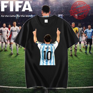 Lionel Messi เสื้อยืด The gods at dusk messi การต่อสู้ครั้งสุดท้าย บอลคิงเมสซี่ T-shirtเสื้อยืด