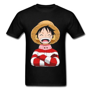 เสื้อยืดผ้าฝ้ายพรีเมี่ยม เสื้อยืด ผ้าฝ้าย ใส่สบาย ลายอนิเมะ One Piece Luffy Zorro Sanji Ace GFbmoo31MHkgje43