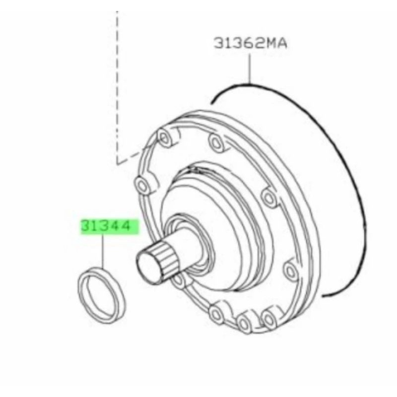 ซีล CONVERTER MATIC NISSAN ELGRAND E51 ORI NISSAN SEAL INPUT SHAFT