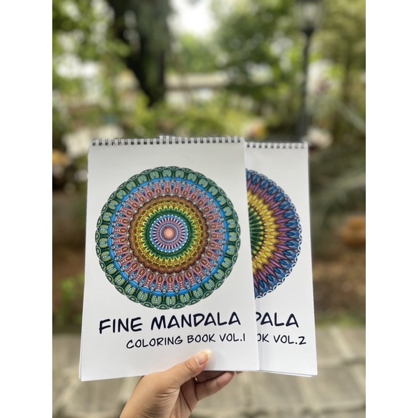 สมุดระบายสีฝึกสมาธิ ระบายสีผู้ใหญ่ Fine Mandala ขนาด A4 30ภาพไม่ซ้ำกัน