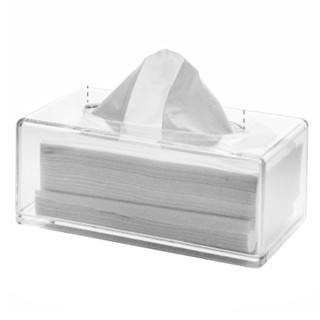 Acrylic Tissue Box With Lid Rectangle, Face Tissue Box, Transparent Napkin Storage Box, Suitable For Bathroom, Kitchen