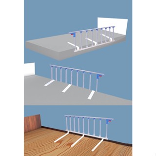 ราวกันตกเตียงพับได้รั้วสำหรับทารกและเด็ก 1.8 ม. ฝาข้างเตียงขนาดใหญ่ 2 ม. ราวบันไดสำหรับผู้สูงอายุ ราวจับพับได้