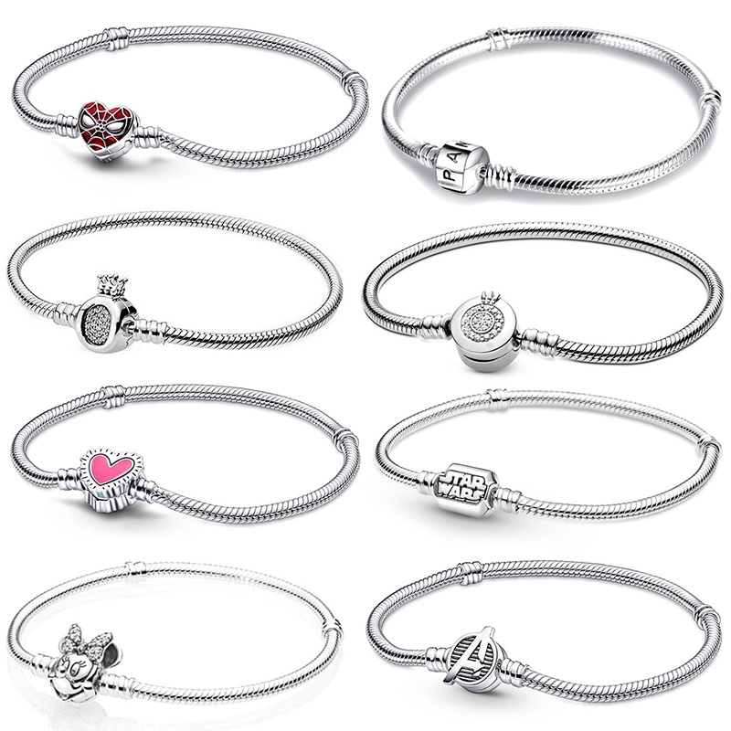 คุณภาพสูง Silver Plated Charm สร้อยข้อมืองูเหมาะสําหรับทําสร้อยข้อมือยี่ห้อสําหรับผู้หญิงเครื่องประดับ Manking