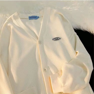 COD เสื้อกันหนาว ผญ เสื้อคลุม เสื้อไหมพรมผญ เสื้อกันหนาวสตรีคาร์ดิแกนชุดเกาหลีสำเปิดด้านหน้าปุ่มที่มีน้ำหนักเบาแขนย