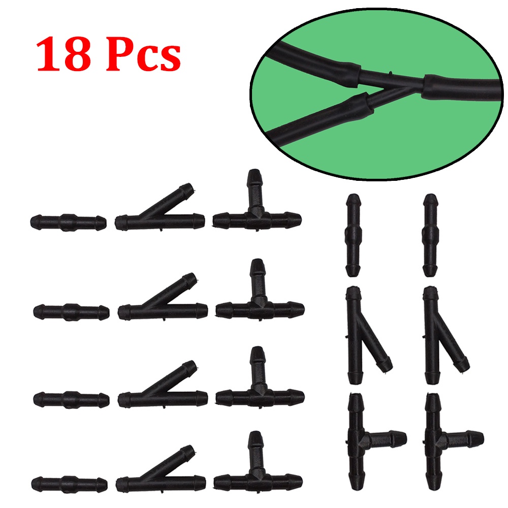 18pcs/set Windshield Wiper Hose Connectors Car Nozzles Washer Pump