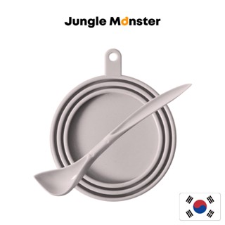 [Junglemonster] ซิลิโคนครอบอาหารสัตว์เลี้ยง และช้อน