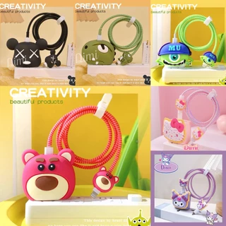 พร้อมส่งจากไทย ชุดถนอมสายชาร์จการ์ตูน สำหรับไอโฟน 18w 20w 35w