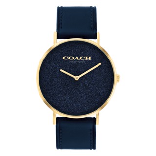 Coach Perry รุ่น CO14504078 นาฬิกาข้อมือผู้หญิง สายหนัง สีน้ำเงิน หน้าปัด 36 มม.