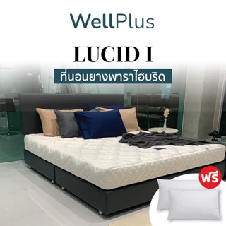 WellPlus ที่นอนยางพาราแท้ไฮบริด รุ่น Lucid I ยางพารานำเข้าจากประเทศเบลเยี่ยม แถมฟรีหมอนหนุนสุขภาพ ส่งฟรี