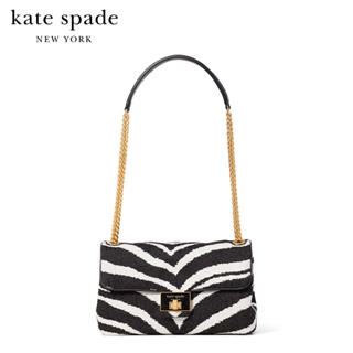 KATE SPADE NEW YORK EVELYN BOLD ZEBRA Bouclé MEDIUM CONVERTIBLE SHOULDER BAG K9933 กระเป๋าสะพายข้าง