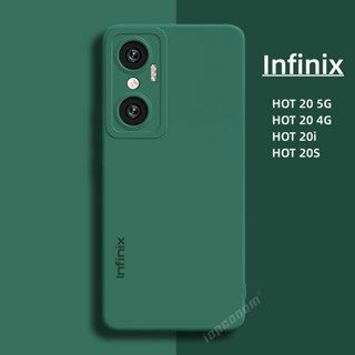 เคสซิลิโคนนิ่ม สีพื้น สําหรับกล้อง Infinix HOT 20S 20i 20 5G 4G