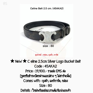 ★ NeW ★ C eline 2.5cm Silver Logo Bucket Belt