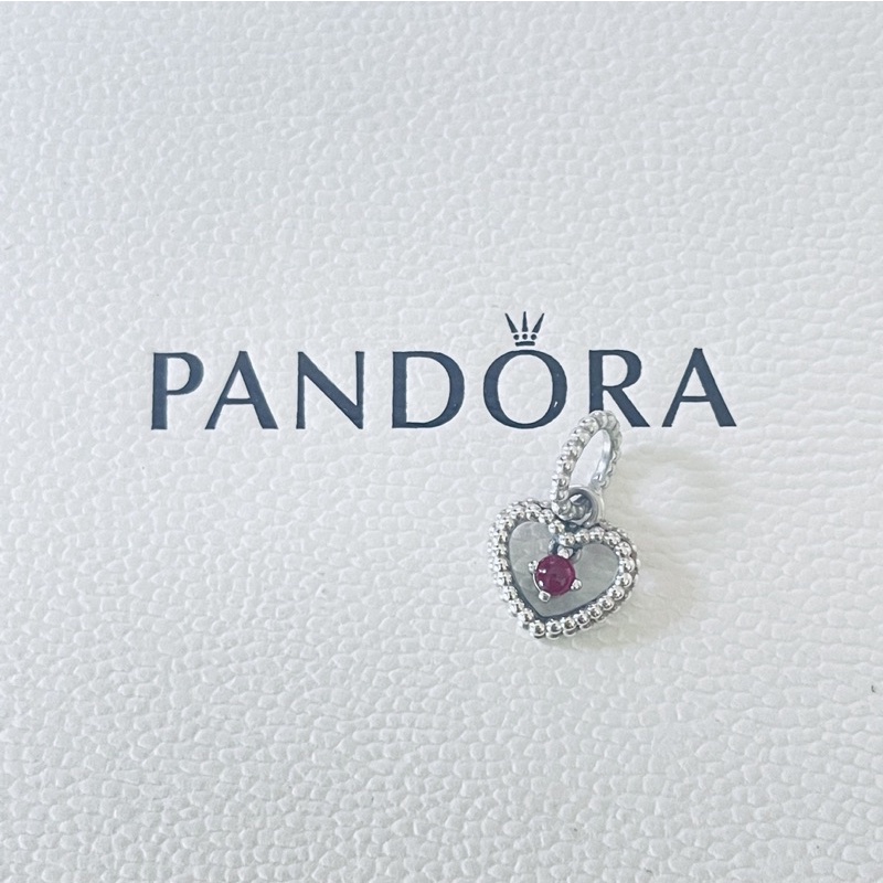 Pandora แท้💯% จี้พลอยแดง Like new
