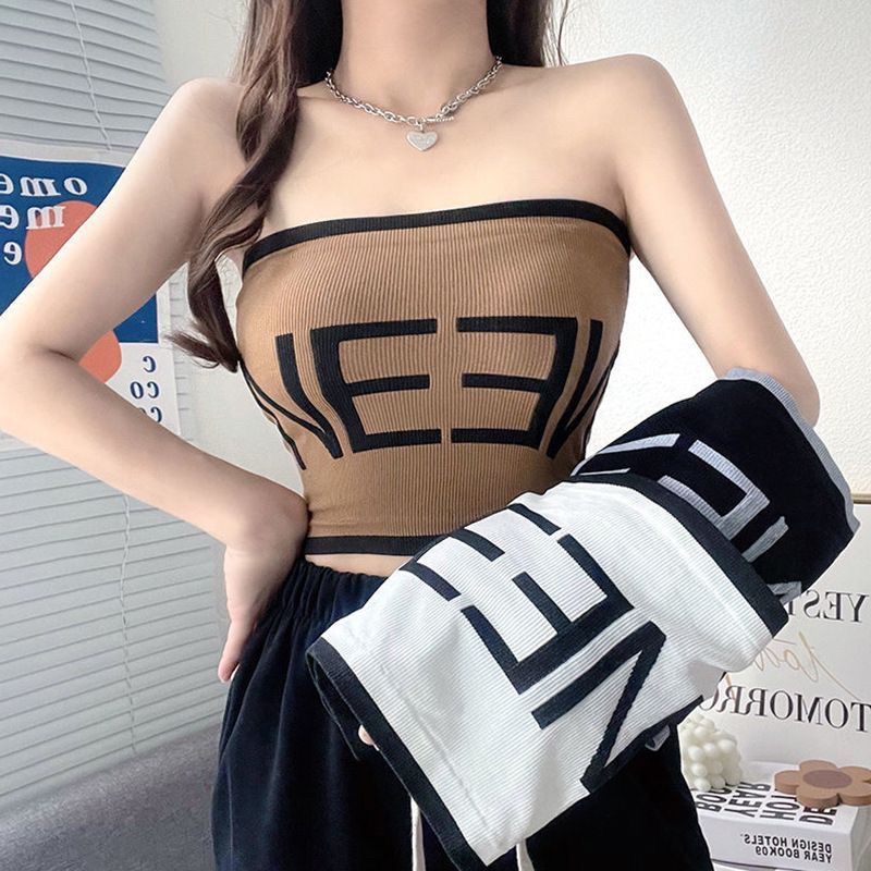 เสื้อครอปสตรี Bra (KB49) เสื้อกล้ามเกาะอก สไตล์เกาหลี Karun สินค้าขายดี