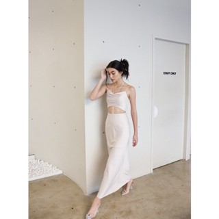 [กรอกโค้ด WYSBXP ลด 125 บาท] dress เดรสยาว เดรสซาติน