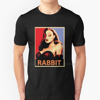 [S-5XL]Rabbit Paint Poster T Shirt 100% Cotton Rabbit Roger Rabbit Cartoon Girl Beauty Beautiful Sexy Ink Sing Big _13