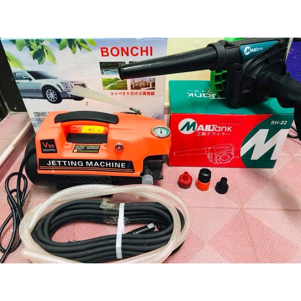 เครื่องฉีดนํ้าแรงดันสูง BONCHI [รุ่นใหม่ 2023 สายยาว 11 ม.+ของแถมตามภาพ)