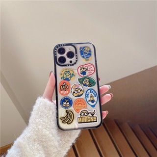 casetify【Minions Sticker】เคสโทรศัพท์มือถืออะคริลิคใส แบบแข็ง ดูดซับแม่เหล็ก สําหรับ iPhone 11 12 13 Pro Max 14 Plus 14 Pro Max