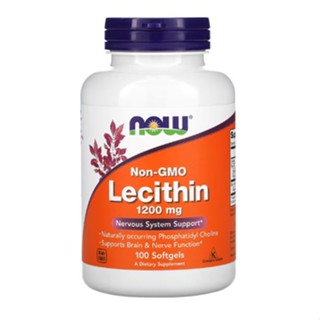 Now Foods เลซิติน  Lecithin  1200 mg  100 Softgels