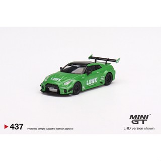 MINI GT 1/64 No.437 LB-Silhouette WORKS GT NISSAN 35GT-RR Ver.2 Apple Green MGT00437-R