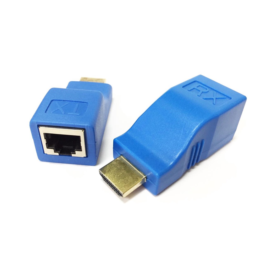 หัวแปลง สายแลน RJ 45 เป็น HDMI Extender 2.0 4K,2K   ตัวแปลงหัว LAN TO HDMI ส่งได้ 30 เมตร  (ชุดมี 2ชิ้น)/////////
