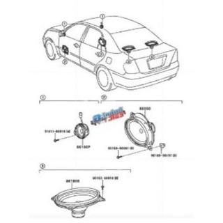 (ของแท้) ลำโพง วิทยุ ติดรถยนต์ โตโยต้า แคมรี่ Toyota Camry / ราคาต่อ 1 ชิ้น