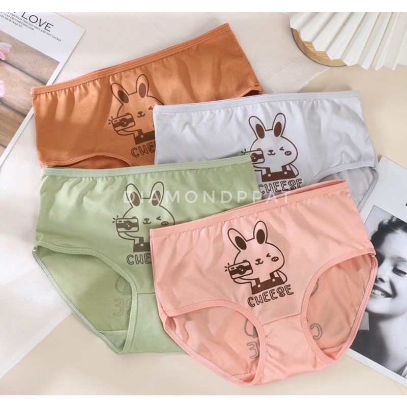 (10ตัว)กางเกงในผู้หญิง 10 ตัว 119 บาท ผ้านิ่ม ใส่สบาย <สุ่มลาย>