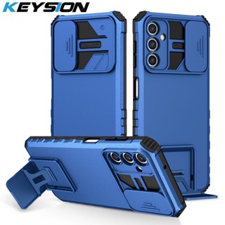 Keysion เคสโทรศัพท์มือถือ ป้องกันเลนส์กล้อง กันกระแทก พร้อมสไลด์ขาตั้ง สําหรับ Samsung A54 A34 A14 5G Galaxy A14 A34 A54 5G