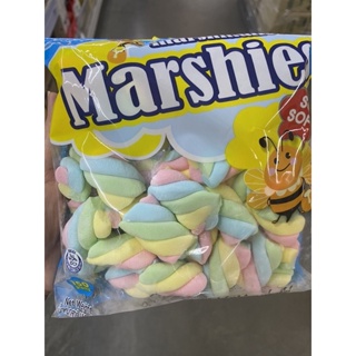 Marshies Twist 35mm Marshmallows ( Markenburg Brand ) 150 G. มาร์ชแมลโลว์ กลิ่นวานิลลา รูปเกลียว 35 มิลลิเมตร ( ตรา มาร์เคนเบิร์ก )