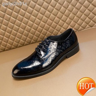 ♛∏✎【Free Shipping】Cowhide 21LV Mens Oxford Lace-up Business Formal Shoes Luxury Mens Formal Shoes Office Shoes