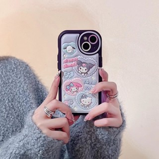 ✨จัดส่งภายใน24ชั่วโ✨เคสไอโฟน 14 Pro Max 13 12 11 เคส for เคสไอโฟน11 วัสดุหนัง การ์ตูน พกง่ายๆ การป้องกันการตก Case