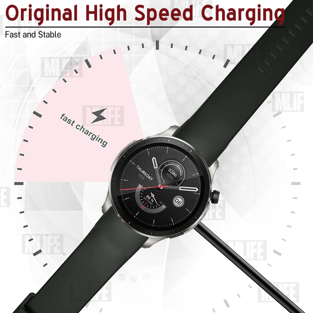 Mlife - สายชาร์ท Amazfit GTS 4 3 / GTR 4 3 / 4 3 Pro T-Rex 2 สายชาร์จ เคส สายนาฬิกา ฟิล์มกันรอย Magnetic Charging Cable - รูปที่ 2
