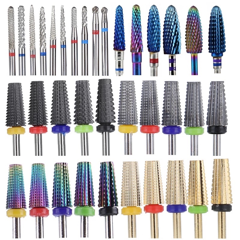 Tfscloin 1PCS ทังสเตนเหล็กเจาะเล็บ Bits สําหรับเครื่องเจาะเล็บไฟฟ้าเล็บเครื่องตัดกัดหนังกําพร้ากําจัดเครื่องมือขัด
