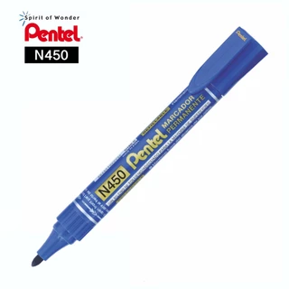 ปากกาเคมี ปากกาเขียนซีดี ปากกามาร์คเกอร์ Pentel Marker N450 สีดำ แดง น้ำเงิน [S24]
