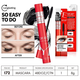 BOB AMAZING CURLS MASCARA มาสคาร่าขนตาเด้ง เรียงเส้นสวย ไม่จับเป็นก้อน ล็อกให้ยาว เป๊ะตลอดวัน ดำสวยเป็นธรรมชาติ