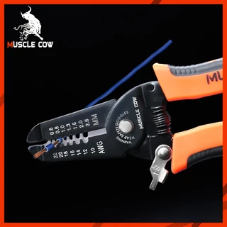 MUSCLE COW คีมปอกสายไฟ และ คีมตัดสายไฟ อเนกประสงค์ วัสดุที่มีความแข็งแรงสูง ใช้งานได้อย่างง่ายดาย และตัดได้อย่าง