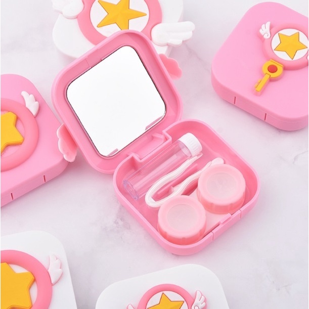💛กล่องใส่คอนแทคเลนส์ เซเลอร์มูน  กล่องเก็บคอนแทค ที่ใส่คอนแทคเลนส์ พร้อมอุปกรณ์ (Contact lens Box Se