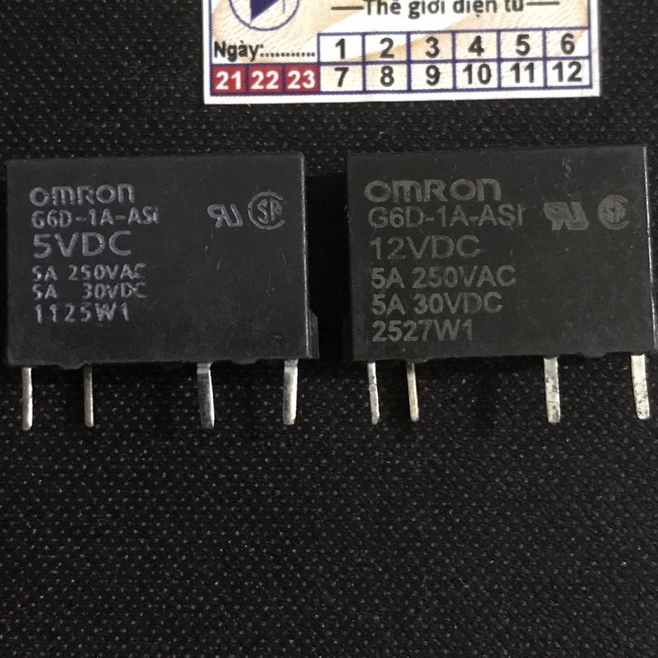 องค์ประกอบรีเลย์ OMRON G6D-1A-ASI 5VDC G6D-1A-ASI 12VDC G6D-1A-ASI 24VDC -BD7