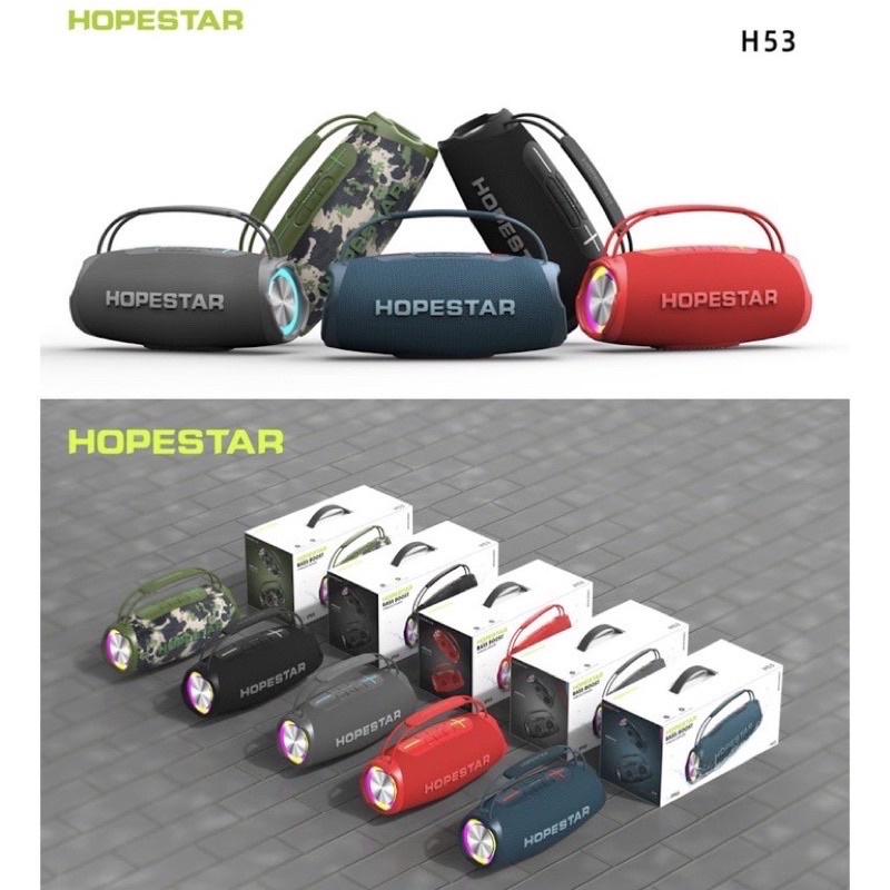 🔥HOPESTAR H53 / H50(งานแท้ 100%) ลำโพงบลูทู ธ เบสหนักกันละอองน้ำเป็นได้ต่อบลูทู ธ ได้ทุกเวอร์ชั่นแจ๊คและเฟลชไดว์ Party