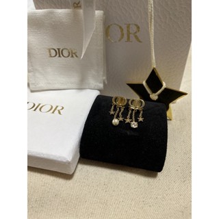 (like new 99%) ต่างหู petit cd earrings dior