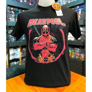 เสื้อยืดMarvel ลิขสิทธิ์แท้ ลาย เดดพูล สีดำ (MVX-320)