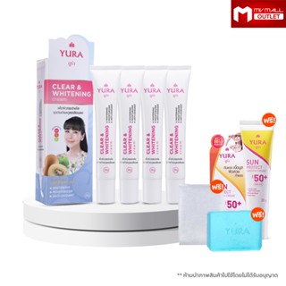 [พร้อมของแถม] Yura Clear &amp; Whitening Cream ยูร่า ครีมลดฝ้า กระ จุดด่างดำ 4 หลอด