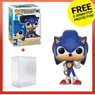 Funko Pop Games: Sonic - Sonic พร้อมแหวนไวนิล ฟิกเกอร์ พร้อมตัวป้องกัน