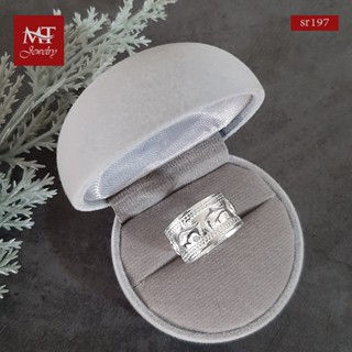 MT แหวนเงินแท้ โลมา รอบวง ไซส์: 50 Solid 925 Sterling Silver Ring (sr197) MT Jewelry มณีธารา